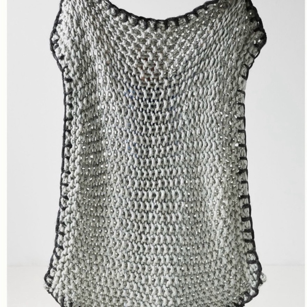 Anthropologie Penny Knit Throw Blanket 50" x 60"
